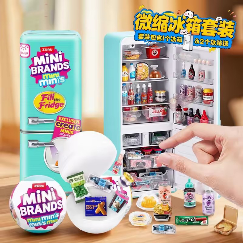 Kitchen Up - Set Mainan Kulkas Mini LED Menyala,