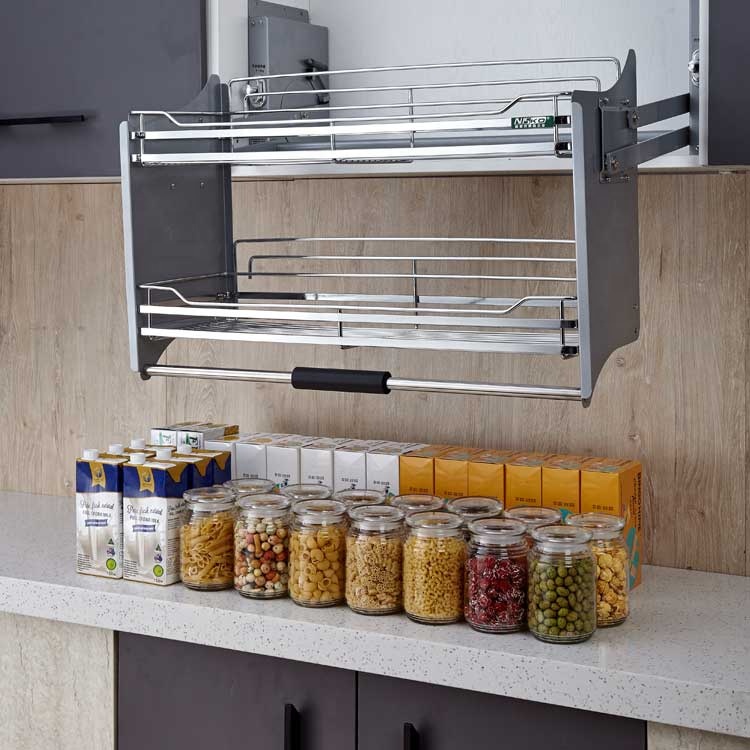 Kitchen Up - Rak Dapur Kabinet Penyimpanan Kawat Datar