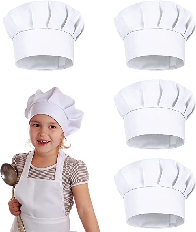 Baking Kitchen For Kids - 4 Buah Topi Pesta Putih Kostum