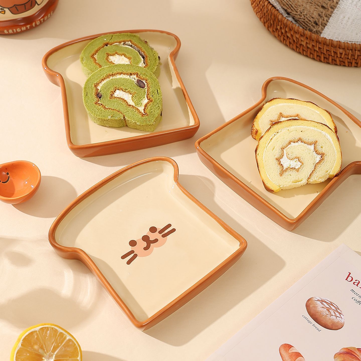 Piring Keramik Bentuk Roti Pan - Kitchen Baking Dishes ulasan dan harga