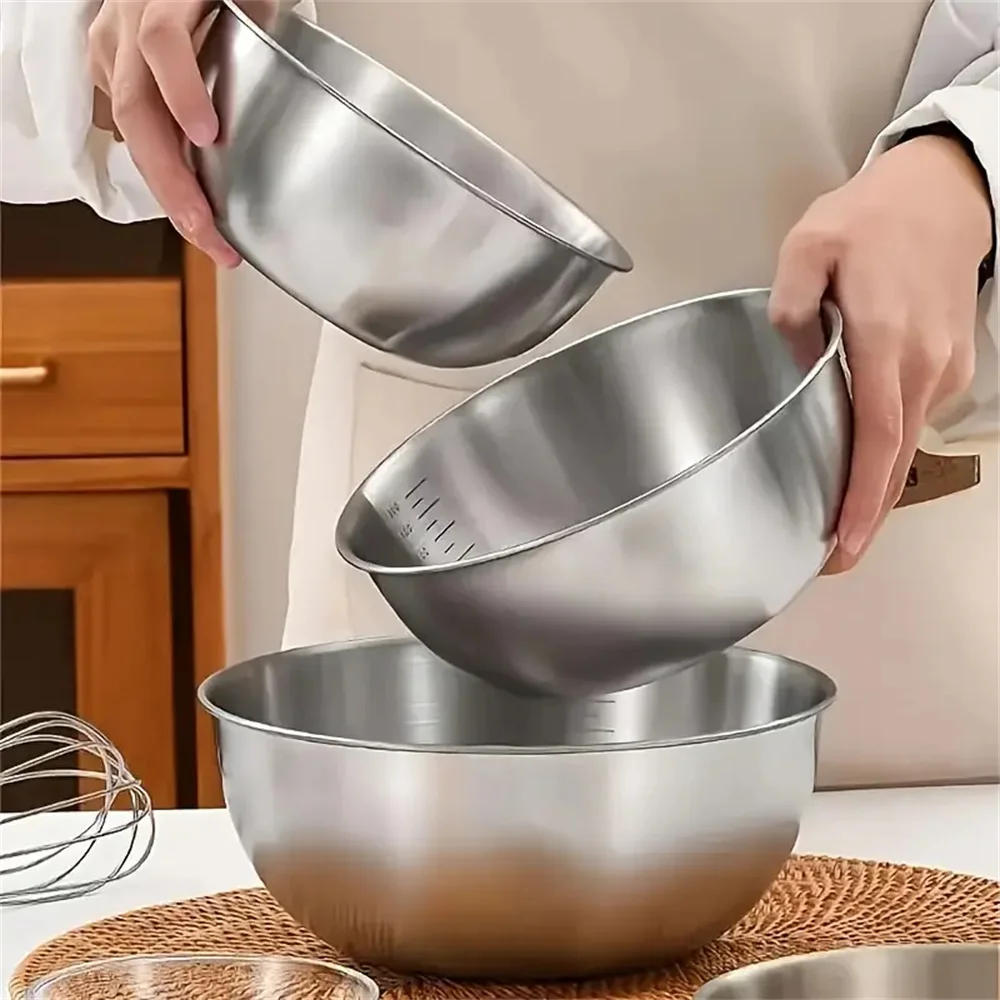 1-3 Set Mangkuk Stainless Stee - Kitchen Baking Scale ulasan dan harga