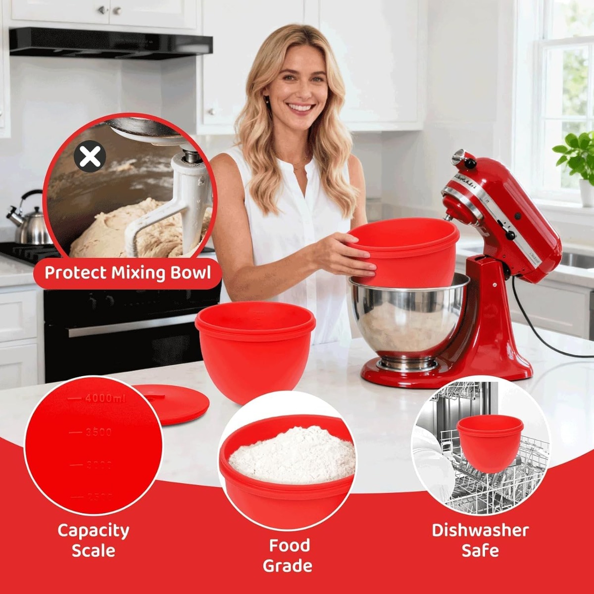 Penutup Mangkuk Mixer Silikon  - Kitchen Aid Baking Lid ulasan dan harga