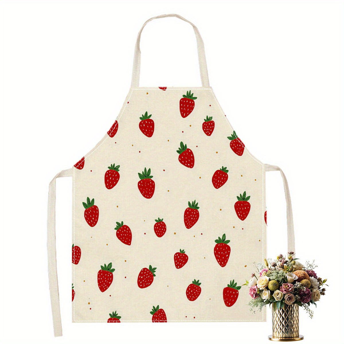 1 Buah Celemek Stroberi Pola B - Baking Kitchen For Kids ulasan dan harga