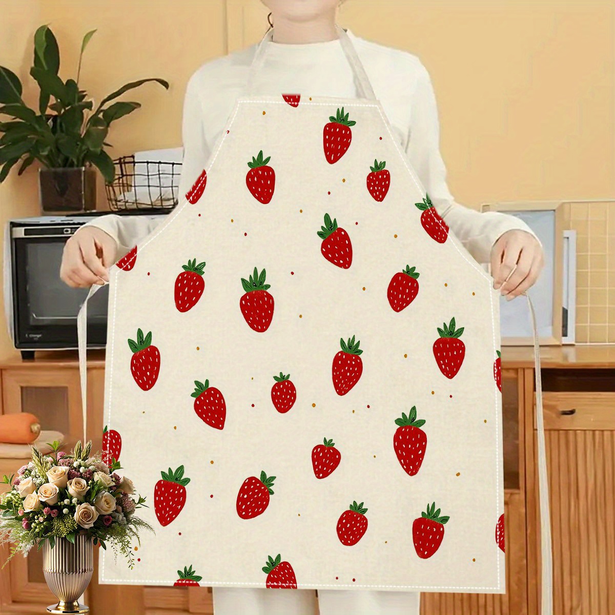 1 Buah Celemek Stroberi Pola B - Baking Kitchen For Kids ulasan dan harga