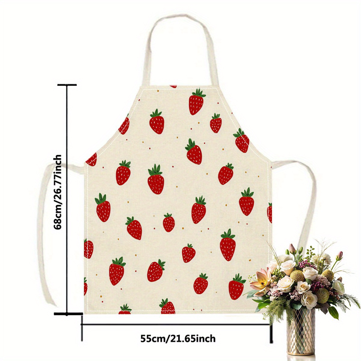 1 Buah Celemek Stroberi Pola B - Baking Kitchen For Kids ulasan dan harga