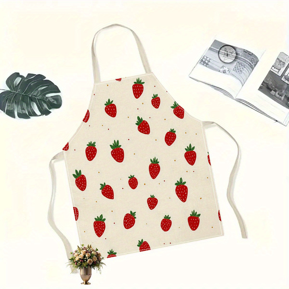1 Buah Celemek Stroberi Pola B - Baking Kitchen For Kids ulasan dan harga