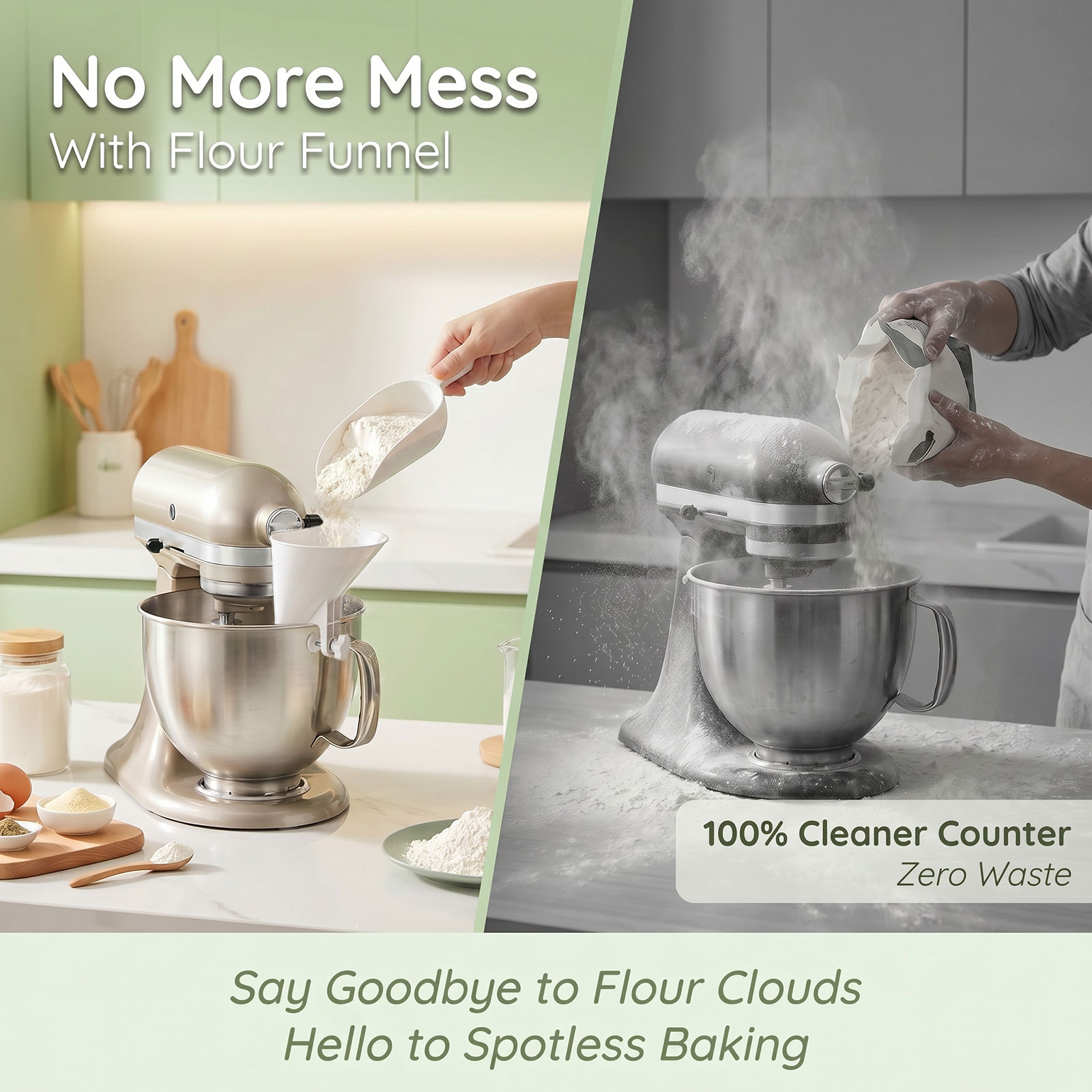 Corong Tepung Anti Tumpah untu - Kitchen Baking Mixer ulasan dan harga