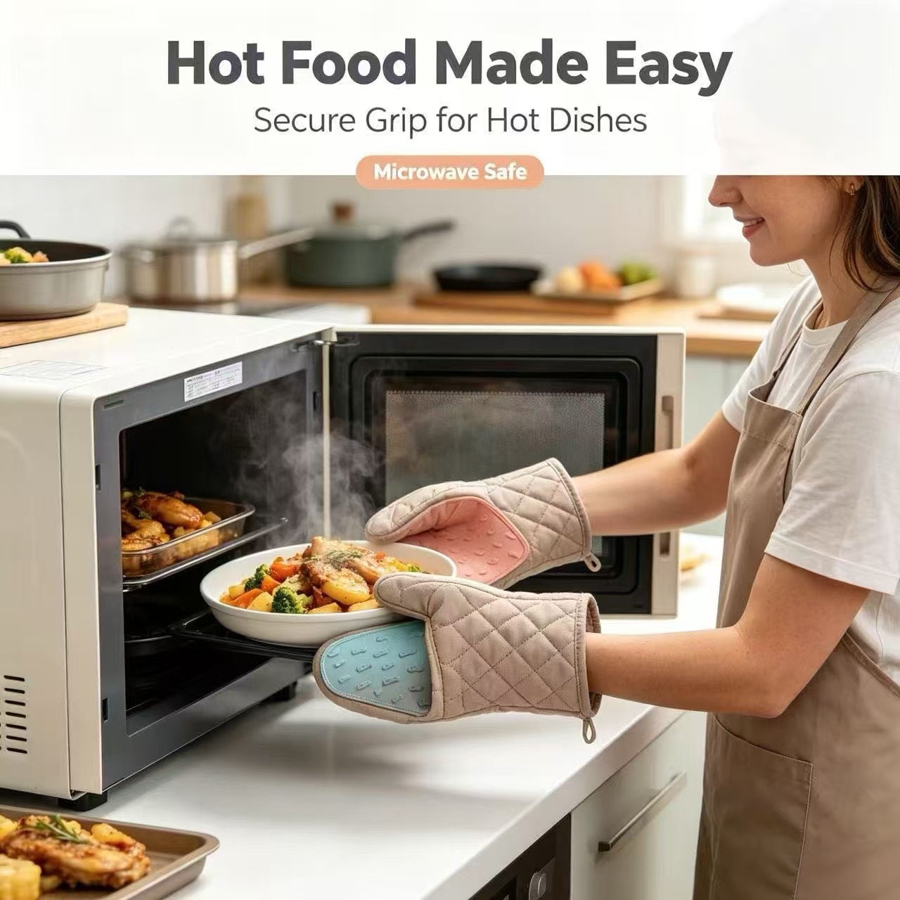 Sarung Tangan Oven Silikon Ben - Kitchen Baking Dishes ulasan dan harga